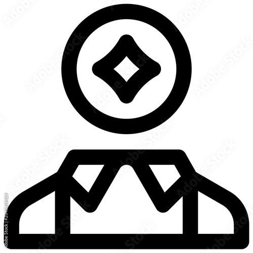 Quadro su tela Biopic. Editable stroke vector icon.