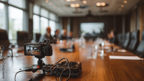 Capturing Every Moment: Professional Camera Set-Up in a Modern Conference Room