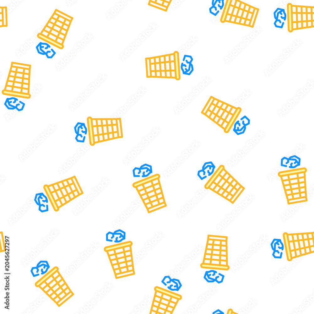 Fototapeta premium throwing rubbish vector seamless pattern throwing rubbish sign illustration