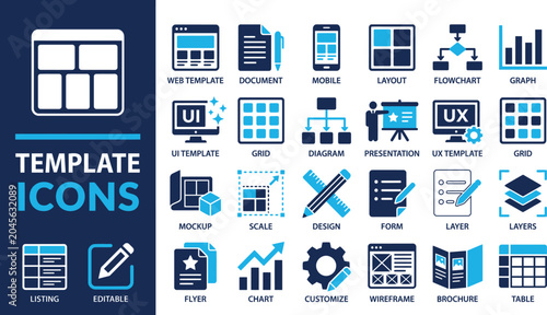 Foto Template icon set