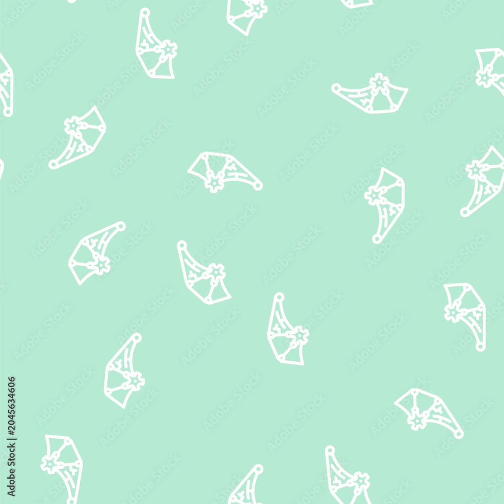 Naklejka premium wing with gear line seamless pattern wing with gear thin line illustration