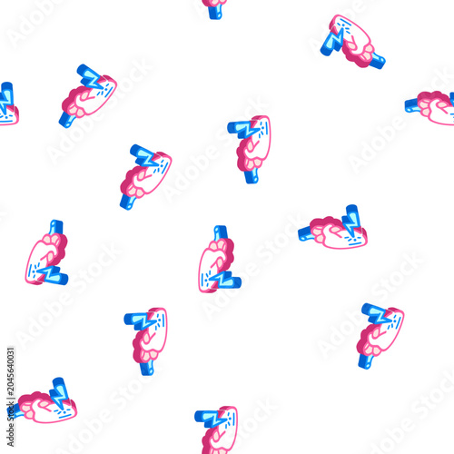 Quadro em tela heart attack isometric seamless pattern