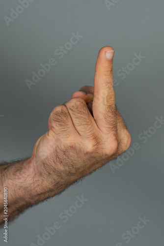 Canvas Print Fuck you hand finger