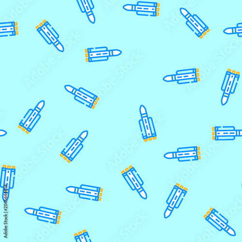 Obraz na płótnie launch vehicle aeronautical engineer vector seamless pattern launch vehicle aero