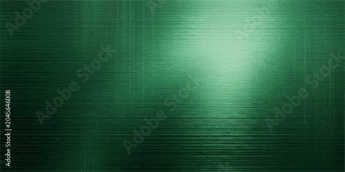Quadro su tela A dark green brushed metal background with a bright light source in the upper right corner