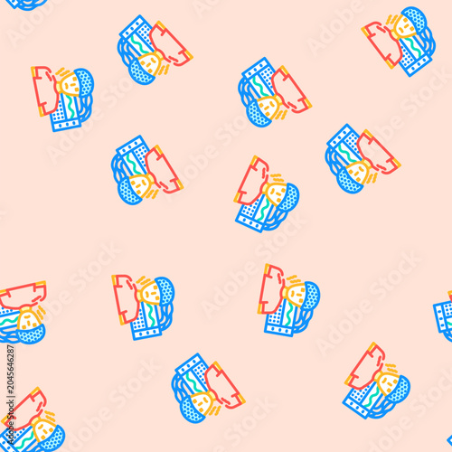 Bild auf Leinwand seizure diagnosis neurologist vector seamless pattern seizure diagnosis neurolog