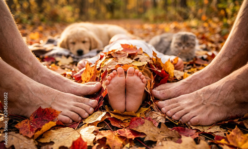 dog in autumn park