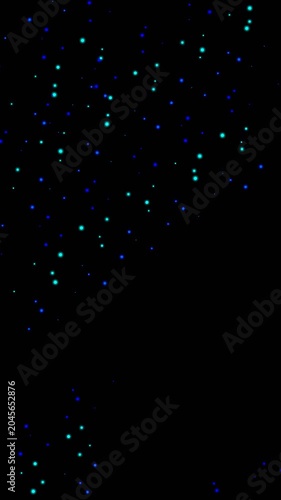  Blue Abstract Turbulent and Flowing Liquid Particles Motion Background with Neon Glow Overlay Loop 4k