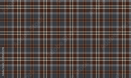 Fotografija Seamless plaid patterns in brown, dark grey, and beige convey warmth for textiles and fashion