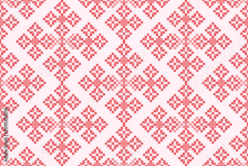 Seamless pixel pink pattern illustration