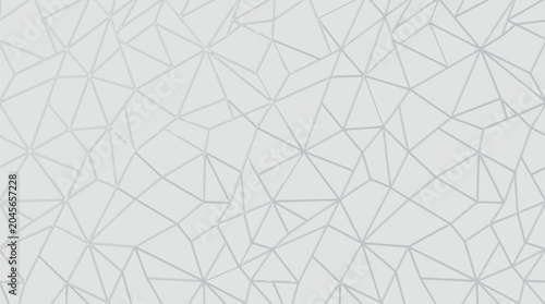 Billede på lærred Geometric fractured pattern with light gray lines on a white background
