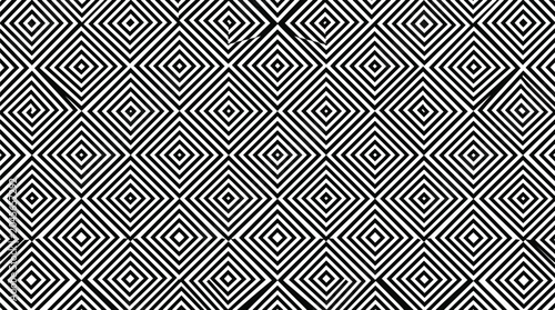 Fotografie Diamond pattern black and white geometric design
