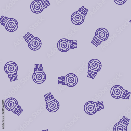 Obraz na plátne potentiometer electronic component line seamless pattern potentiometer electroni