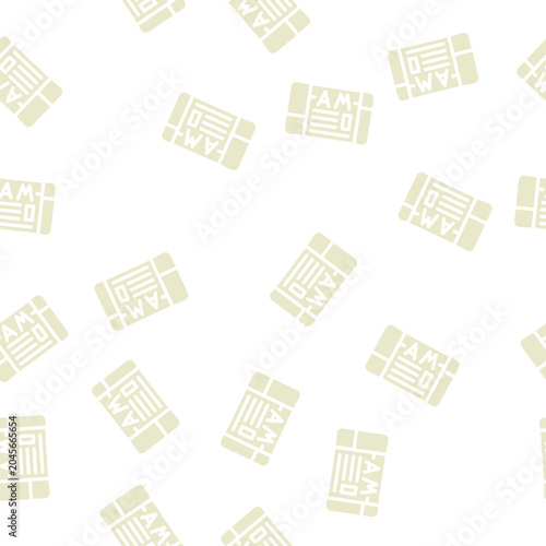 Fotografi morning meal airline food glyph vector seamless pattern
