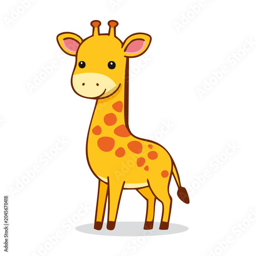 Cute cartoon giraffe illustration