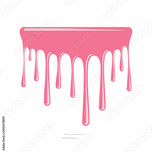 Pink liquid dripping