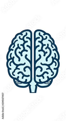 Brain Illustration for Mental Health Concepts.