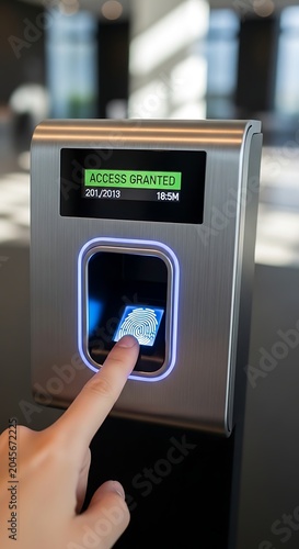 Fingerprint scanner technology access control.