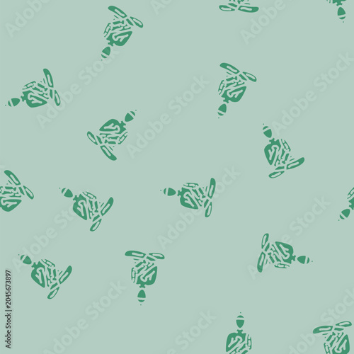 Bild auf Leinwand bodhisattva buddhism glyph vector seamless pattern