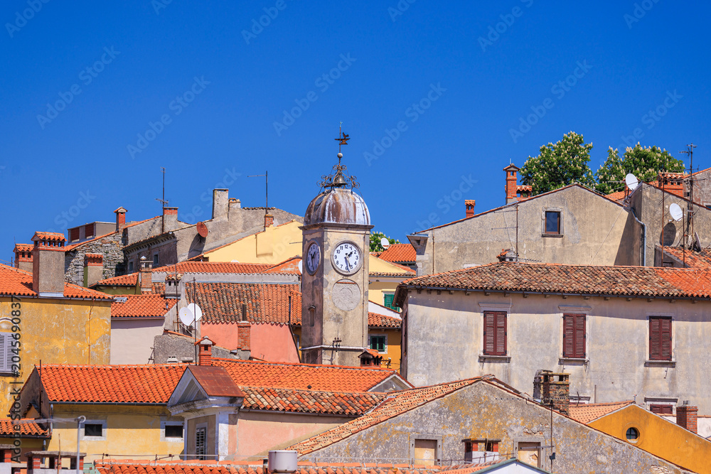 Obraz premium Labin old town on hilltop, Istria, Croatia