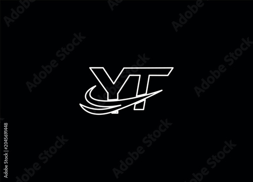 YT initial letter logo design and vector design