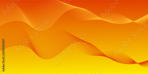 Canvastavla Backgroun orange and yellow Abstack Wave line vector. eps 10