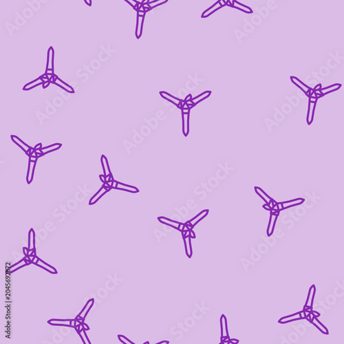 Quadro su tela caltrops weapon military line seamless pattern caltrops weapon military thin lin