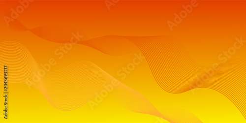Konstfotografi Backgroun orange and yellow Abstack Wave line vector. eps 10