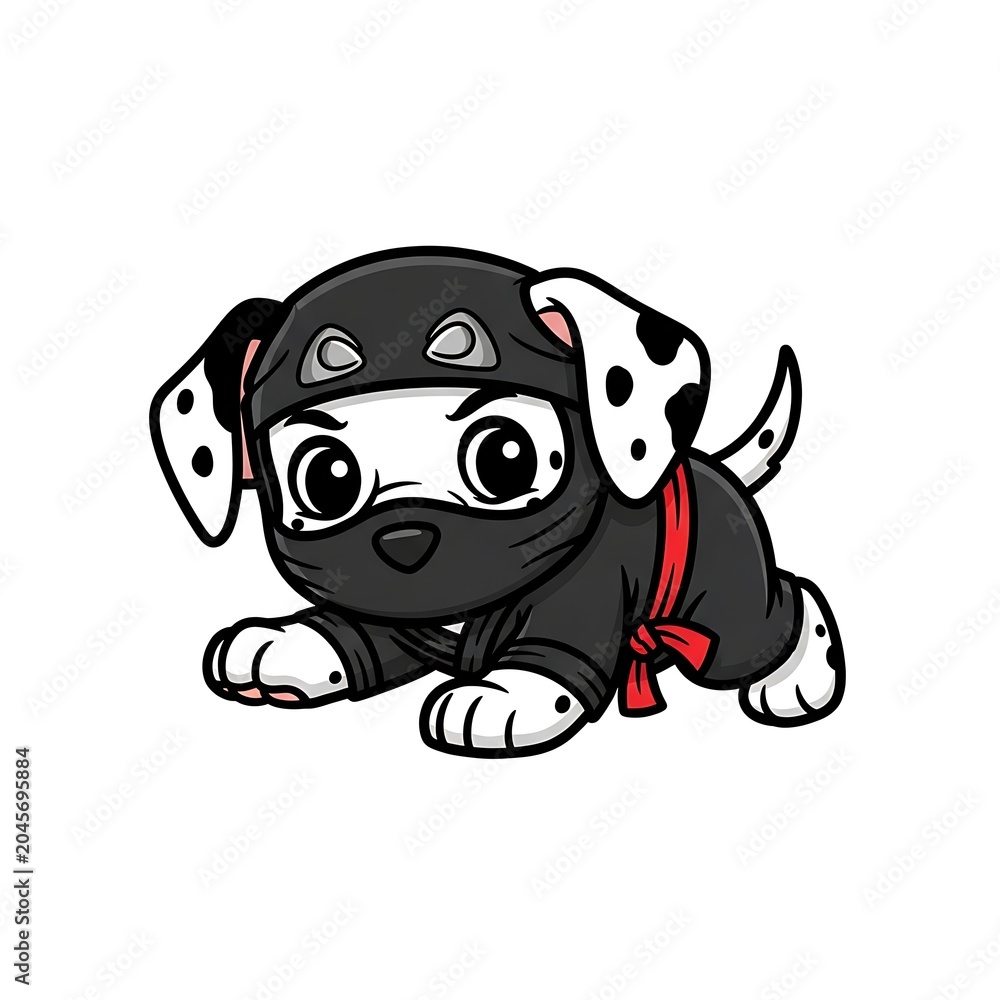 Fototapeta premium Cute Dalmatian puppy in costume.