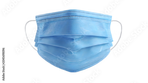 Blue surgical face mask, disposable medical mask, protective face covering, healthcare safety