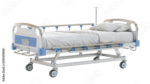 Hospital bed, medical equipment, patient care, healthcare furniture, adjustable bed