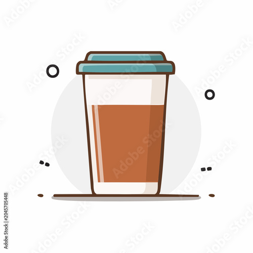 Flat illustration of a takeaway coffee cup