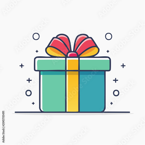 Gift Box with Ribbon and Bow
