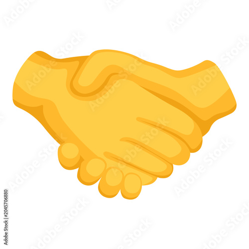 Handshake, hand sign emoji, hand gesture symbol, vector icon illustration, isolated on transparent background. 