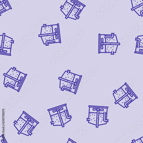 Bilde på lerret anaerobic digestion biomass energy line seamless pattern anaerobic digestion bio