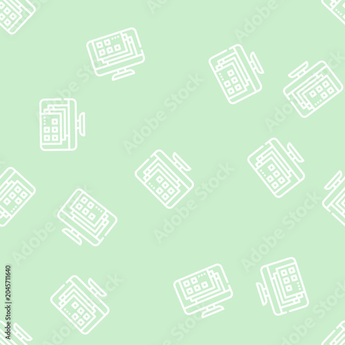 opened windows of operating system line seamless pattern opened windows of operating system thin line illustration