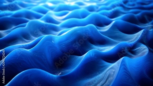 Bright blue liquid wavy patterns deep ocean  suitable for backgrounds, websites, advertising, and aquaticthemed designs needing a calming, dynamic feel.