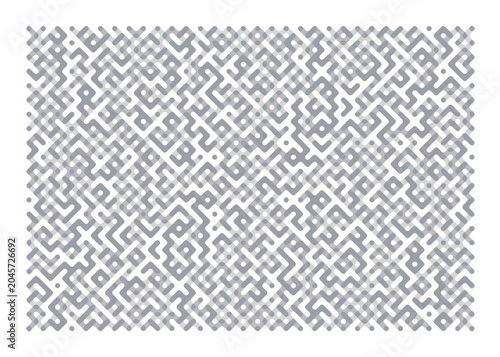 Geometric Maze Pattern, neutral light gray and white tones, vector print illustration