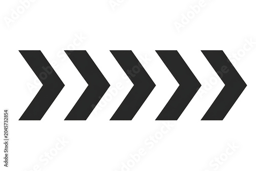 Modern Black Chevron Arrow Pattern Isolated on Light Background – Direction and Forward Movement Concept