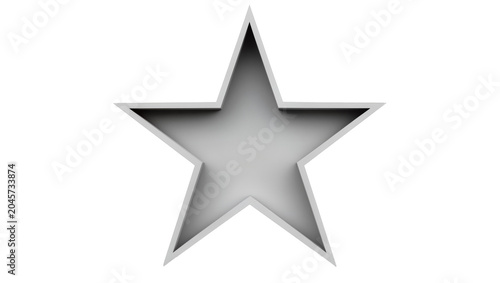 Photos Empty hollow five-pointed star shape, isolated on transparent background