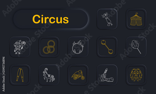 Принти на полотні Circus set icon