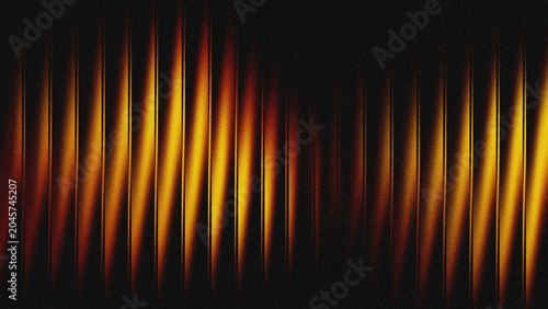 Vertical Glowing Orange and Gold Light Streaks on Dark Grainy Background