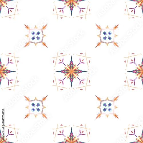 Mandala rainbow pride month floral handdrawn seamless