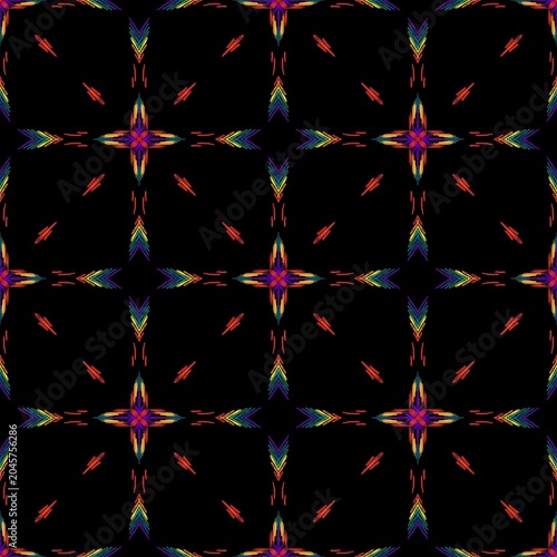 Mandala rainbow pride month star black handdrawn