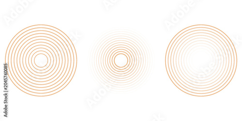 Photos Red concentric ripple circles set