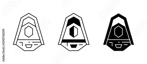 Abstract Geometric Icons, Modern Minimalist Symbols, Clean Line Art Graphics