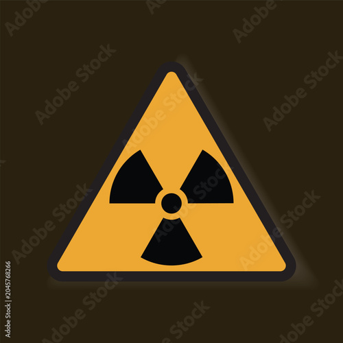 Εκτύπωση καμβά Radioactive symbol warning sign EPS Vector