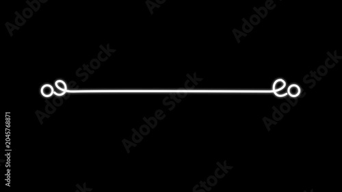 Elegant decorative swirl divider line decorative border, vintage ornament, calligraphy flourish.4k video.
