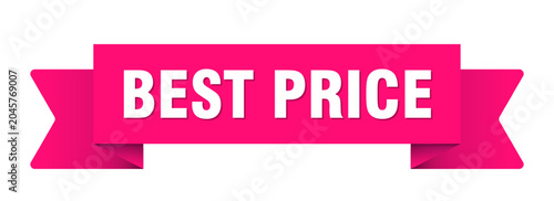 Foto best price ribbon isolated on transparent background