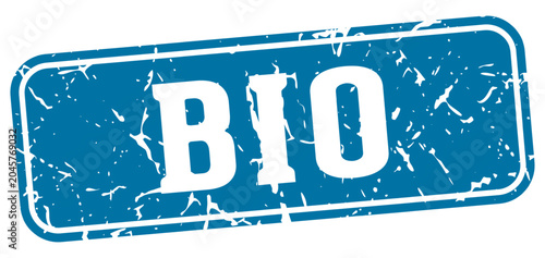 Bilde på lerret bio rectangular sign. bio stamp